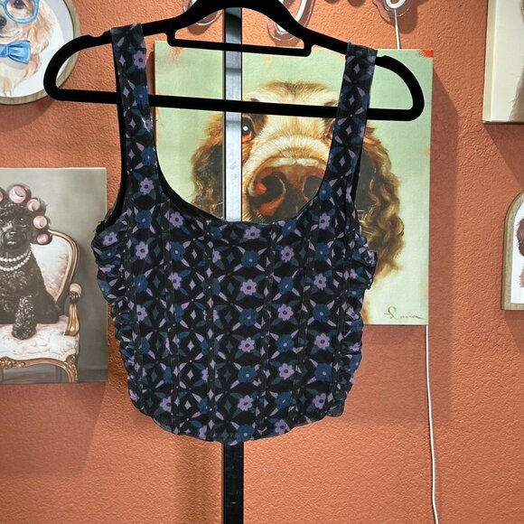 Free People Galaxy Square Neck Corset Crop Top - Picture 2 of 5